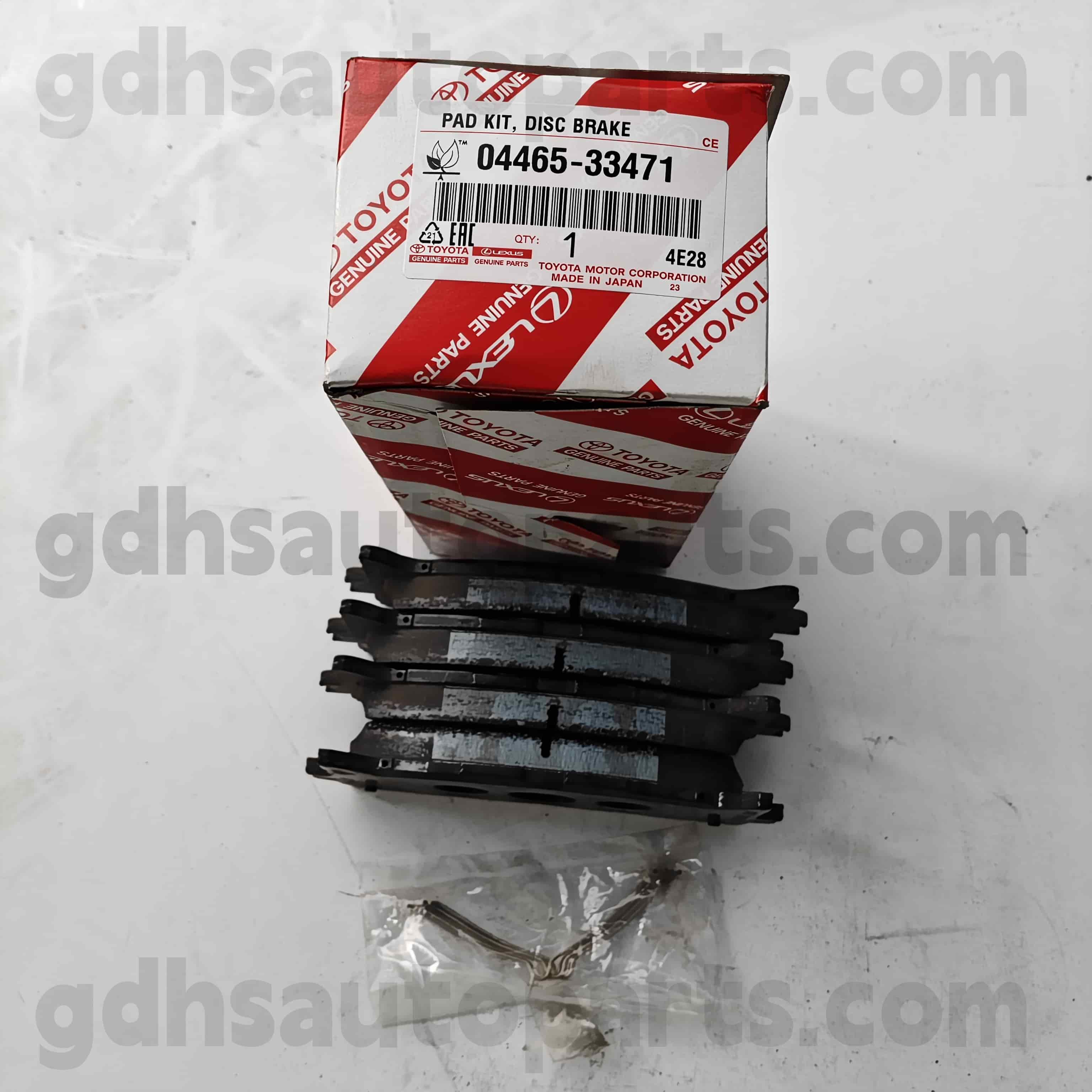 04465-33471 Toyota PARDINE PARDE FRONT Phanh Pad cho Camry 、 Lexus ES240/350 Khung gầm số. ACV51, ASV50, AVV50..Taiw
