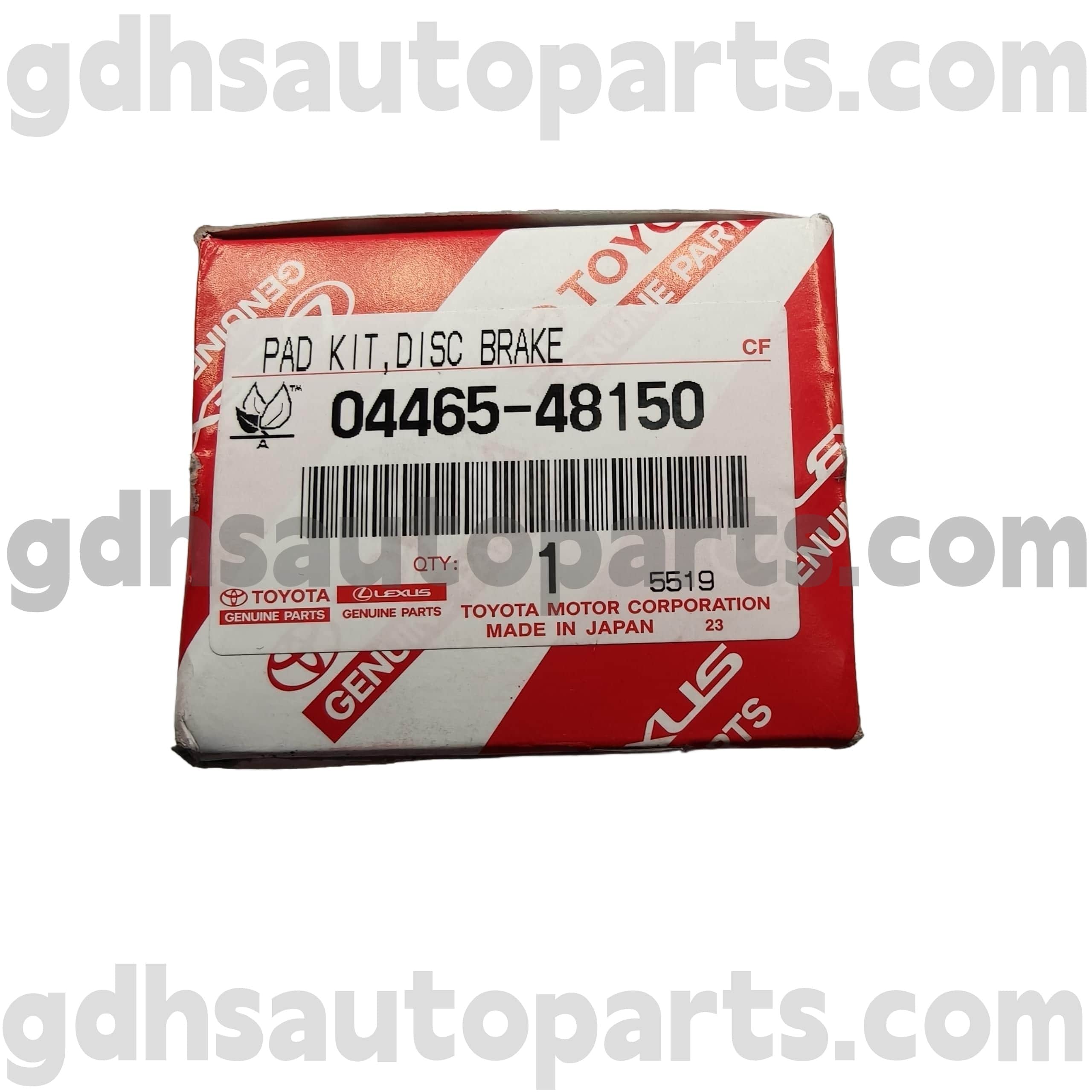 04465-48150 Toyota Part Parts Front Phanh Pad cho Harrier/Hybrid, Alphard Chassis số. Ayh30