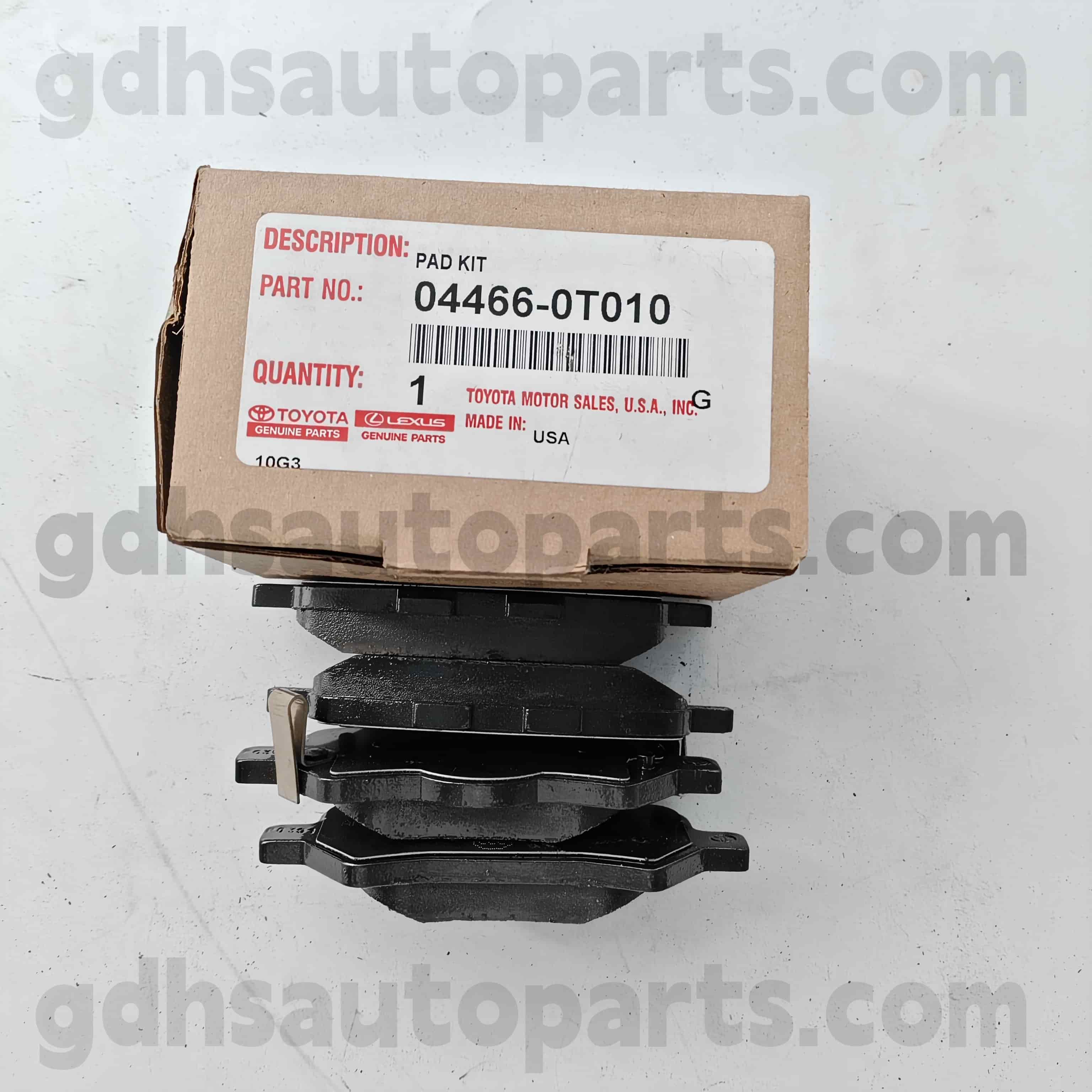 04466-0T010 Toyota PARDEINE PARDE REAR BRAK PAD cho khung gầm Venza số. Agv1#