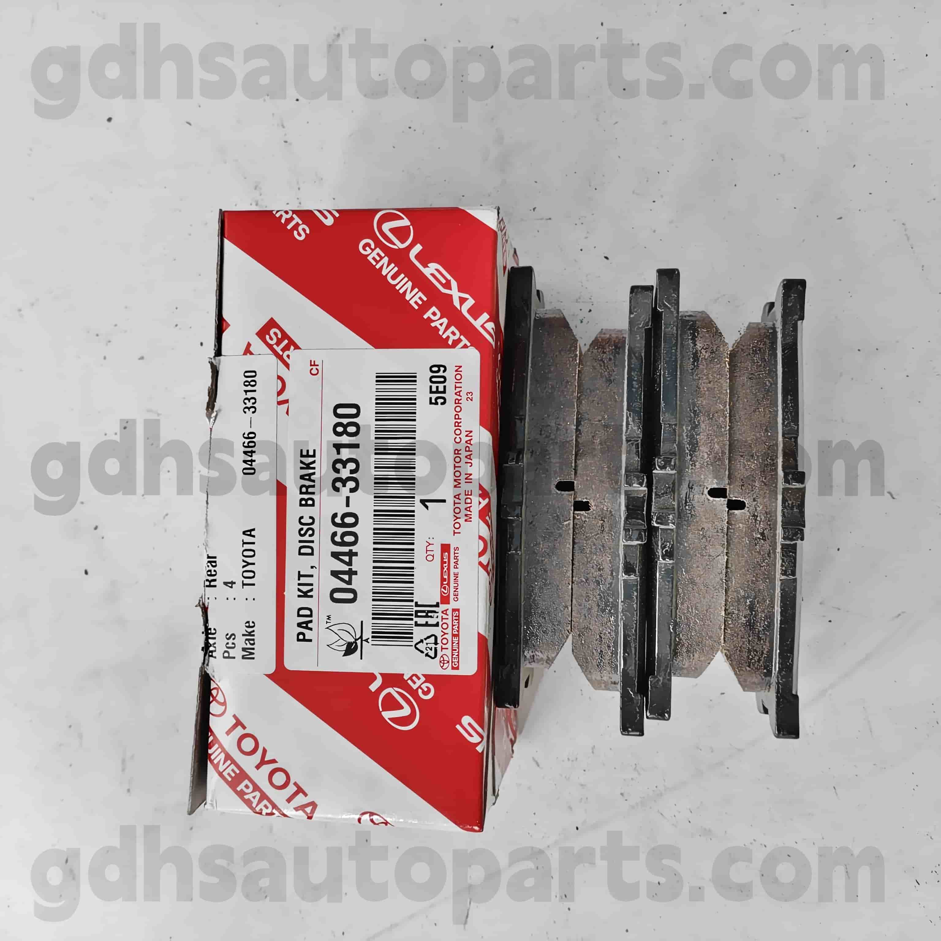 04466-33180 Toyota PARDEINE PARDE REAR BRAK PAD cho Camry 、 Lexus ES240/350 Khung gầm số. AHV40..JPP