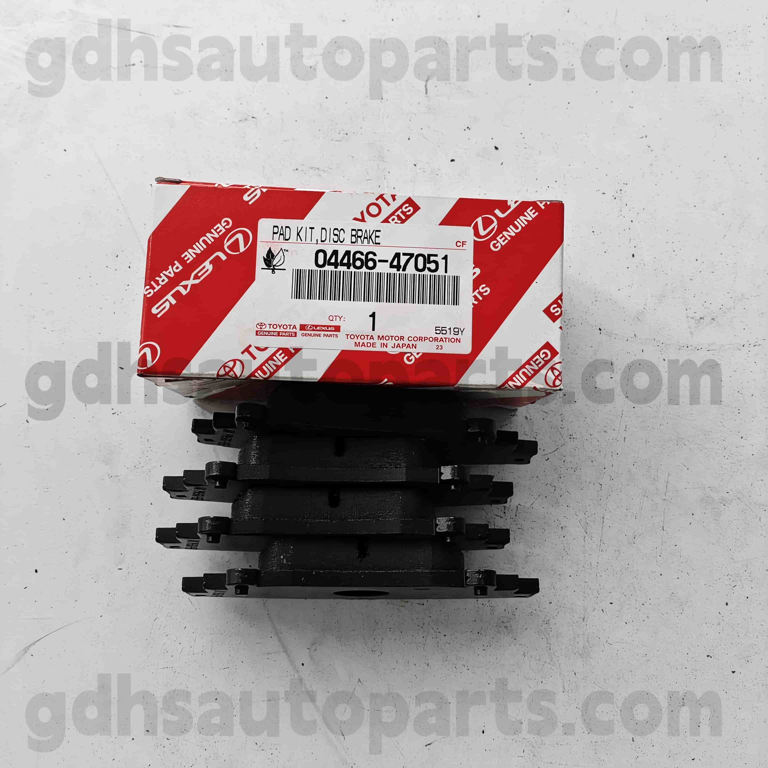 04466-47051 Toyota PARDEINE PARDE REAR BRAK PAD cho khung gầm Prius V 、 EZ không. Zgr2#