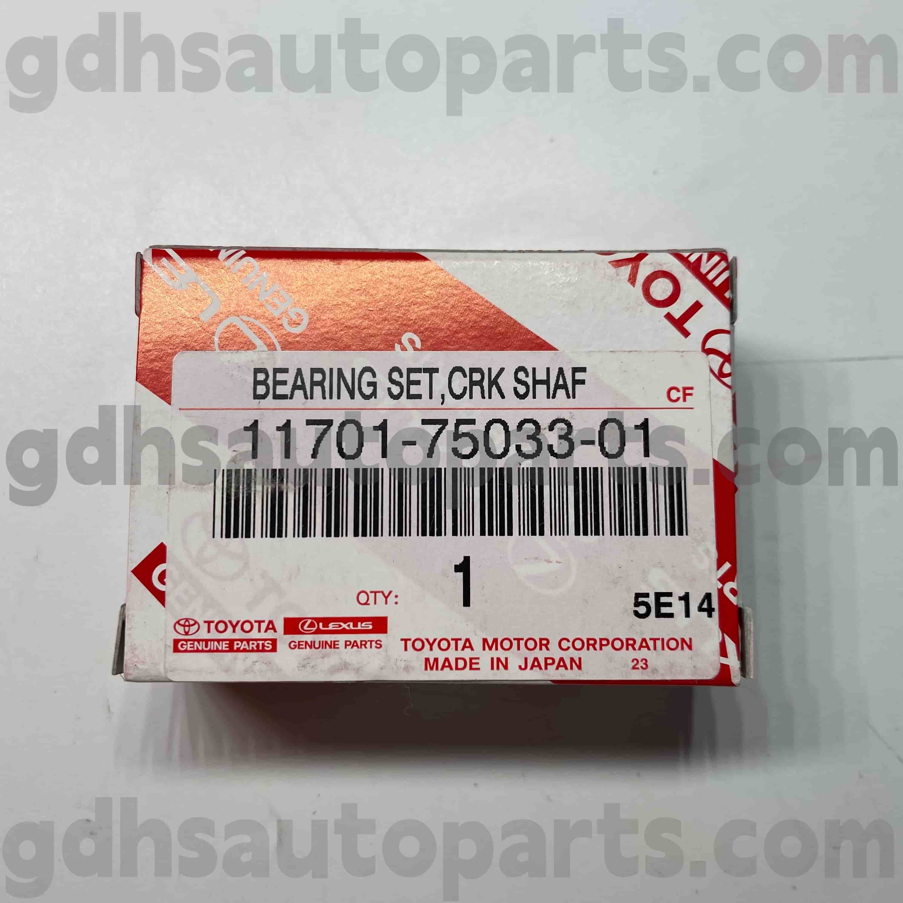 11701-75033-01 Phụ tùng chính hãng Toyota Vòng bi trục khuỷu cho COASTER, LAND CRUISER PRADO, Khung gầm TACOMA NO.TRJ152