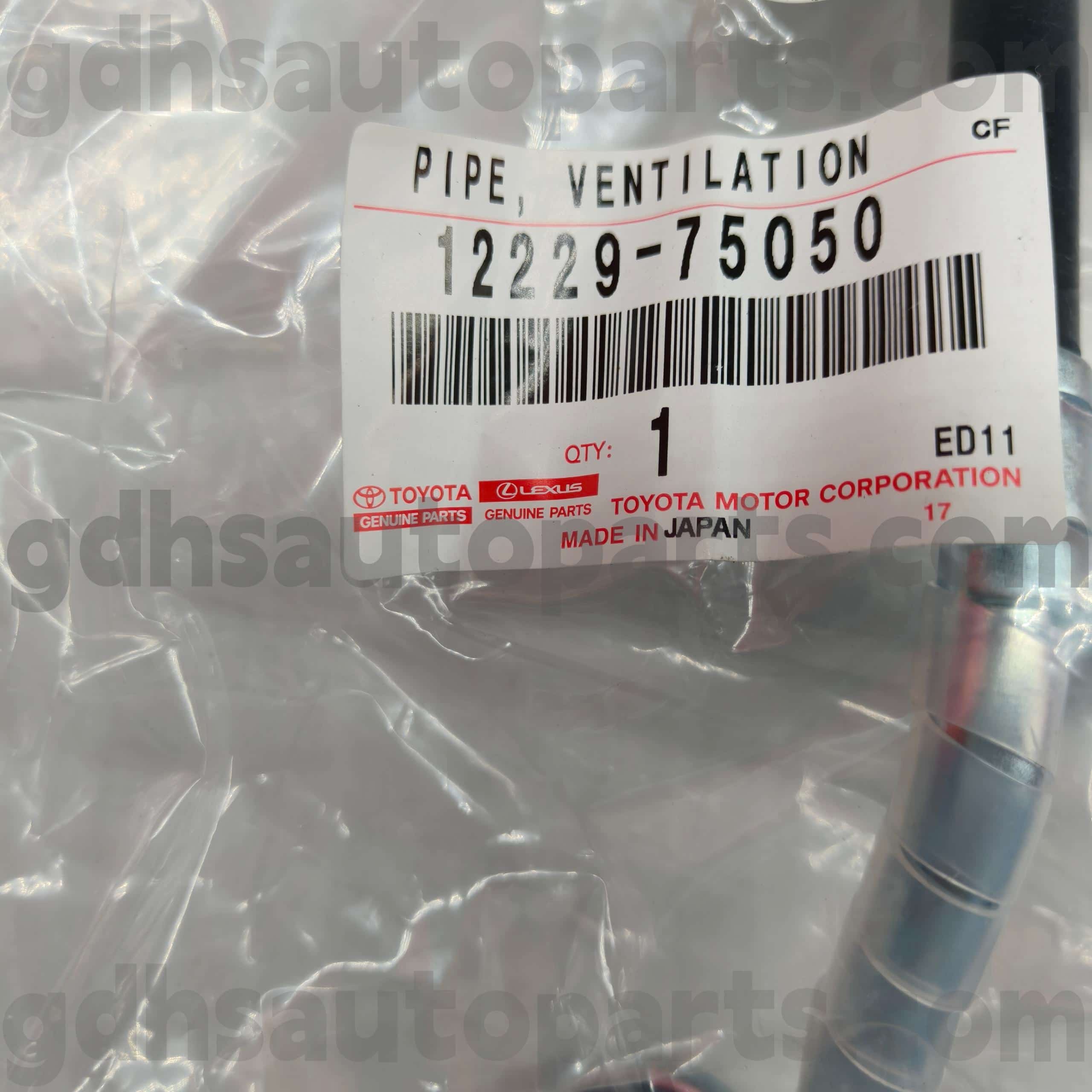 12229-75050 Phụ tùng chính hãng Toyota Ống thông hơi AC cho TACOMA, LAND CRUISER PRADO, COASTER Chassis NO.TRJ152