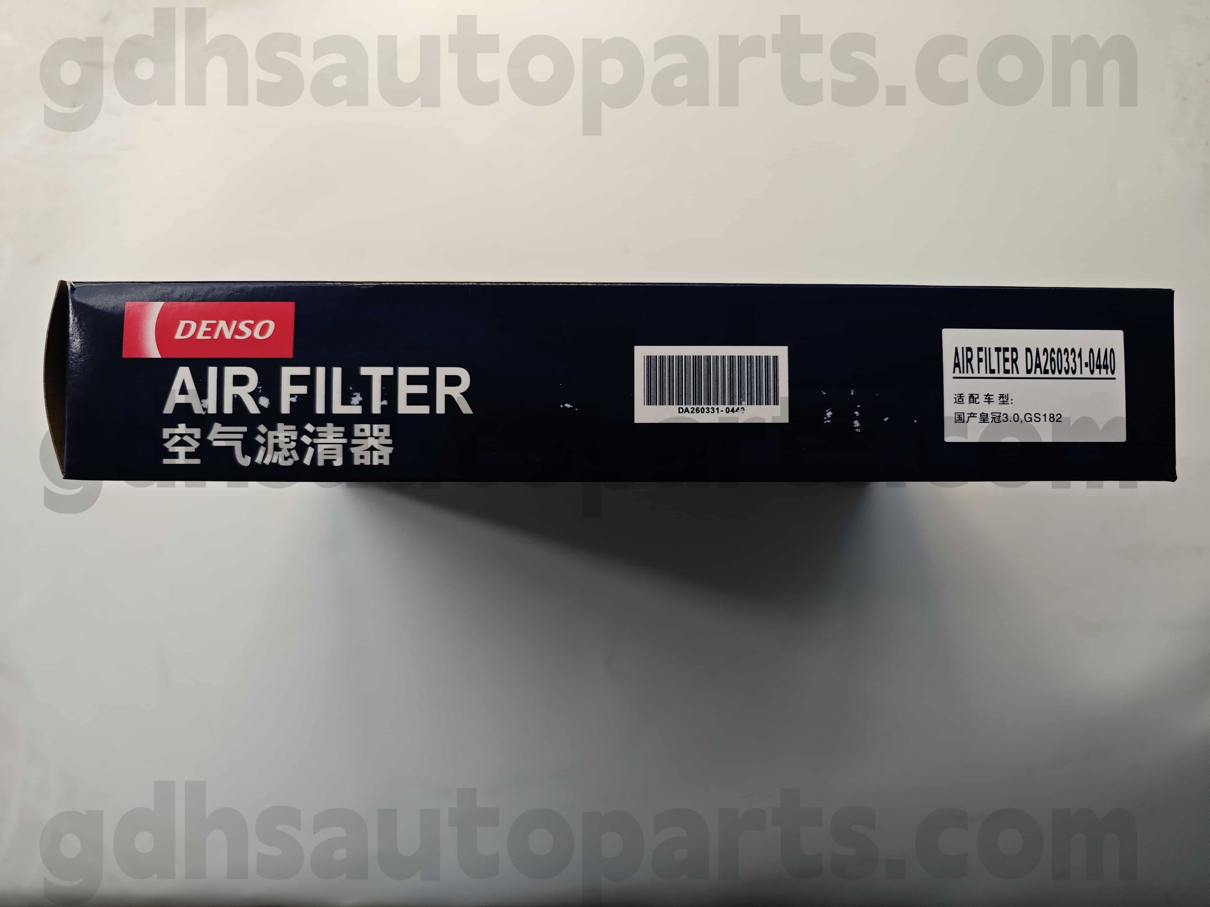 DA260331-0440 Toyota Bộ lọc không khí phụ tùng chính hãng cho khung gầm vương miện số. 3GRFE, 5GRFE..GRS18# OE Không. 17801-0p020